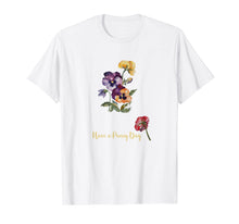Load image into Gallery viewer, Fun Pansy T-Shirt Floral Men Women T-Shirt