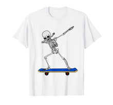 Load image into Gallery viewer, Skeleton DAB on Skateboard Tee Gift idea for Skater & Sporty