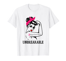 Load image into Gallery viewer, Breast Cancer Warrior unbreakable t-shirt