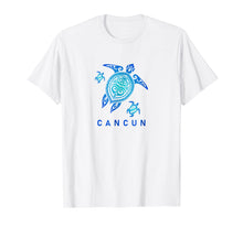 Load image into Gallery viewer, Cancun Mexico T-Shirt Sea Blue Tribal Turtle