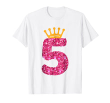Load image into Gallery viewer, Happy Birthday Shirt, Girls 5th Party 5 Years Old Bday