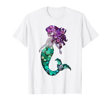 Load image into Gallery viewer, Flower Mermaid Bulk Button Funny gift T Shirt