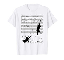 Load image into Gallery viewer, 2h NOTE MUSIC T-shirt black cat
