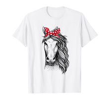 Load image into Gallery viewer, Horse Bandana T Shirt for Horseback Riding Horse Lover