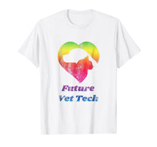 Load image into Gallery viewer, Future Vet Tech T-Shirt - Worn Distressed Rainbow Look