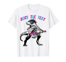 Load image into Gallery viewer, Rock The Test T Shirt Dinosaur T-rex Shirt Gifts