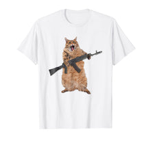 Load image into Gallery viewer, Gun Kitty Funny Cat T-Shirt