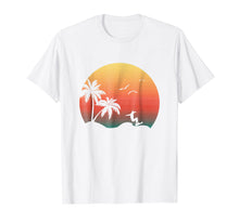 Load image into Gallery viewer, Summer Sunset Graphic Icon Surfer Ocean Palm Trees T-Shirt
