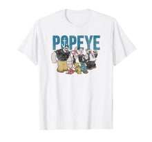 Load image into Gallery viewer, Popeye Vintage Distressed Group With Logo T-shirt