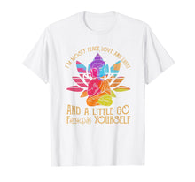 Load image into Gallery viewer, I'm Mostly Peace Love And Light And A Little Go Yoga T-Shirt