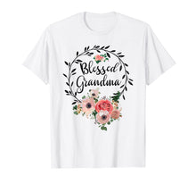 Load image into Gallery viewer, Blessed Grandma T-Shirt with floral, heart Mother's Day Gift