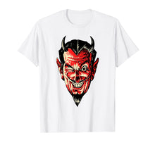 Load image into Gallery viewer, Vintage Halloween Red Devil Head T-Shirt