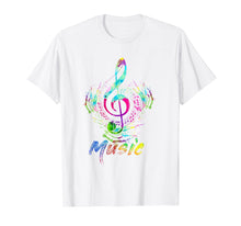 Load image into Gallery viewer, Funky Colorful Music Treble Clef Musical Note T-Shirt