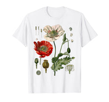 Load image into Gallery viewer, Red Poppy T-Shirt Botanical Poppies flower