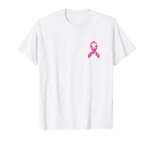 Load image into Gallery viewer, Camo pink ribbon pocket print breast cancer awareness T-Shirt