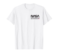 Load image into Gallery viewer, NASA Shirt, Worm Logo Insignia Symbol USA US Flag Graphic T-Shirt
