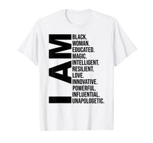 Load image into Gallery viewer, I Am Black Woman Black History Month Educated Black Girl T-Shirt-239261