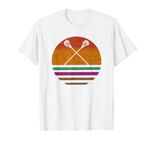 Load image into Gallery viewer, Vintage Retro Lacrosse Player Silhouette Sun Gift T-Shirt