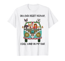 Load image into Gallery viewer, In Hair On Dark Highway A Desert Corgi Cool Wind Hippie Dog T-Shirt