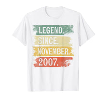 Load image into Gallery viewer, Legend Since November 2007 12 Year Old 12th Birthday Gifts T-Shirt
