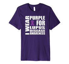 Load image into Gallery viewer, Lupus Awareness Purple Ribbon Support T-shirt