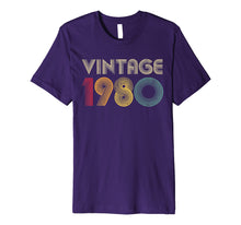Load image into Gallery viewer, 1980 40th Birthday T Shirt Gift Vintage Classic Men Women