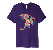 Load image into Gallery viewer, Colorful Fractal Style Dragon Tee Shirt