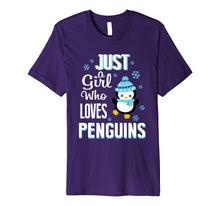 Load image into Gallery viewer, Just A Girl Who Loves Penguins Cute Penguin Shirts For Girls