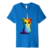 Load image into Gallery viewer, Caticorn Rainbow T Shirt Cat Unicorn Kittycorn Girls Women
