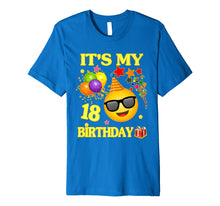 Load image into Gallery viewer, It's My 18th Birthday Emoji Shirt 18 Years Old 18th Gift