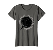 Load image into Gallery viewer, Well Seasoned Cast Iron T-Shirt Over The Hill Birthday Gift