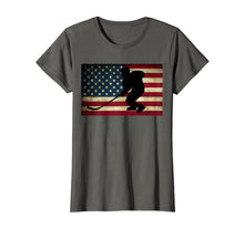 Load image into Gallery viewer, Ice Hockey T-Shirt USA Flag Ice Hockey Player Tee