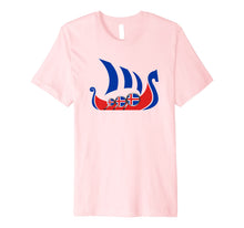 Load image into Gallery viewer, Iceland Viking Ship Shirt Icelandic Flag Dragon Boat Premium T-Shirt