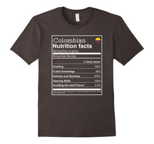Load image into Gallery viewer, Colombian Nutrition Facts funny cool graphic tshirt