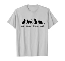 Load image into Gallery viewer, Un Deux Trois Cat Cute Funny French Pun Cat Lovers Gift T-Shirt