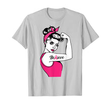 Load image into Gallery viewer, Breast Cancer Warrior TShirt Awareness Tee Support Believe T-Shirt