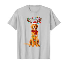 Load image into Gallery viewer, Cute Golden Retriever Christmas Lights Reindeer Pajamas T-Shirt