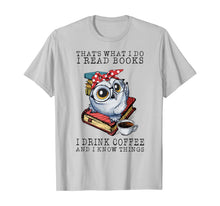 Load image into Gallery viewer, That's What I Do I Read Books I Drink Coffee Owl T-Shirt-105976