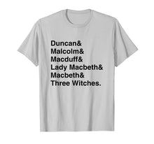 Load image into Gallery viewer, Shakespeare Macbeth Character List T-Shirt