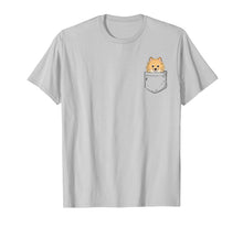 Load image into Gallery viewer, Cute Pomeranian in pocket T-shirt | Pomeranian funny gift