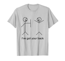 Load image into Gallery viewer, I've got your back stick figures Nerd T-Shirt Shirt black