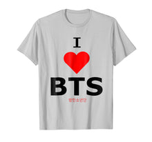 Load image into Gallery viewer, I LOVE BTS T SHIRT BOY BAND FAN SHIRT HEART T-SHIRT