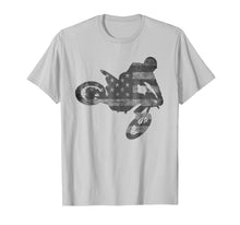 Load image into Gallery viewer, Dirt Bike American Flag T-Shirt | Motocross Enduro Shirt