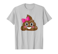Load image into Gallery viewer, Cute Funny Emoji Pink Bow Cutie Poo T-Shirt - Poop Emoji