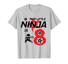 Load image into Gallery viewer, 8th Birthday Ninja Party 8 Year Old Birthday Shirt for Kids