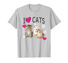 Load image into Gallery viewer, I Love Cats Shirt | Cat lover - I love Kittens T-shirt Gift