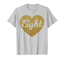 Load image into Gallery viewer, Eight - 8th Birthday Shirt for Girls, Heart Design
