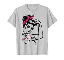 Load image into Gallery viewer, Breast Cancer Warrior TShirt Awareness Tee Support Believe T-Shirt