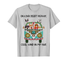 Load image into Gallery viewer, In Hair On Dark Highway A Desert Corgi Cool Wind Hippie Dog T-Shirt