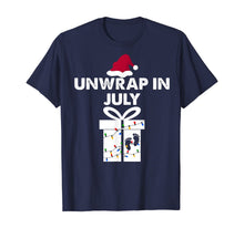 Load image into Gallery viewer, Christmas Pregnancy Announcement Gifts Unwrap In July T-Shirt